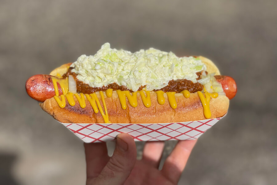 A hot dog from Woofdawg